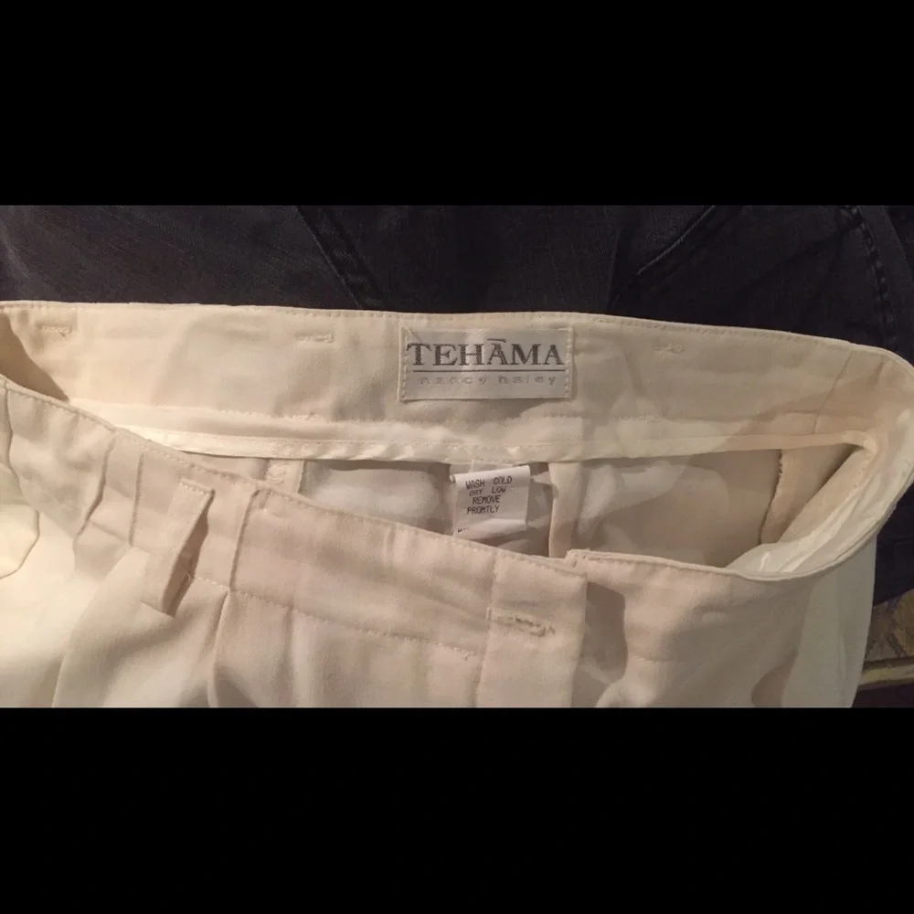 Tehama Golf Shorts Pleated Front Ivory- 14